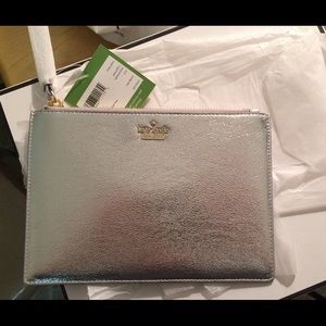 Brand New Kate Spade Silver Wristlet